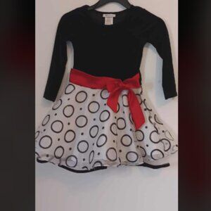 BONNIE JEAN GIRLS Size 6 FANCY Christmas dress black velvet full tulle skirt